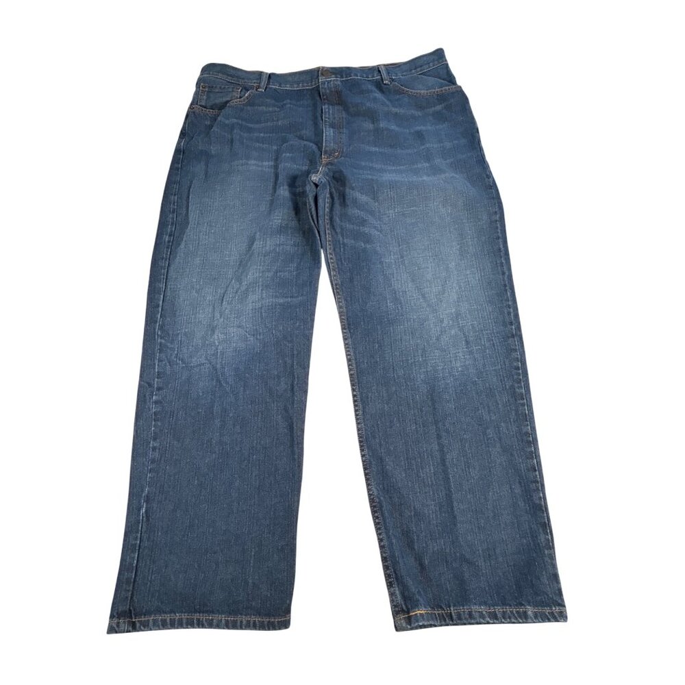 Levis 550 Mens Relaxed Fit 46x30 Jeans Blue Denim Zip Fly Straight Leg EUC
